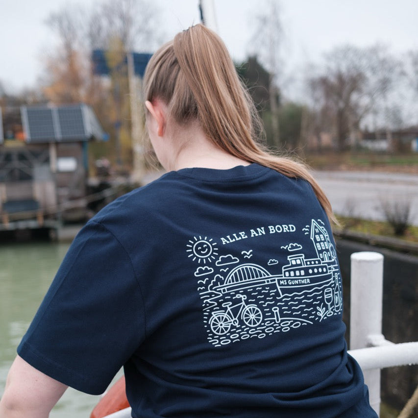 T-Shirt blau Kanal