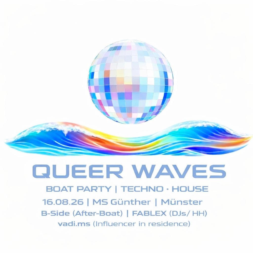 QUEER WAVES – Queere Bootsparty auf dem Dortmund-Ems-Kanal