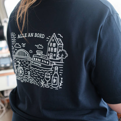 T-Shirt blau Kanal