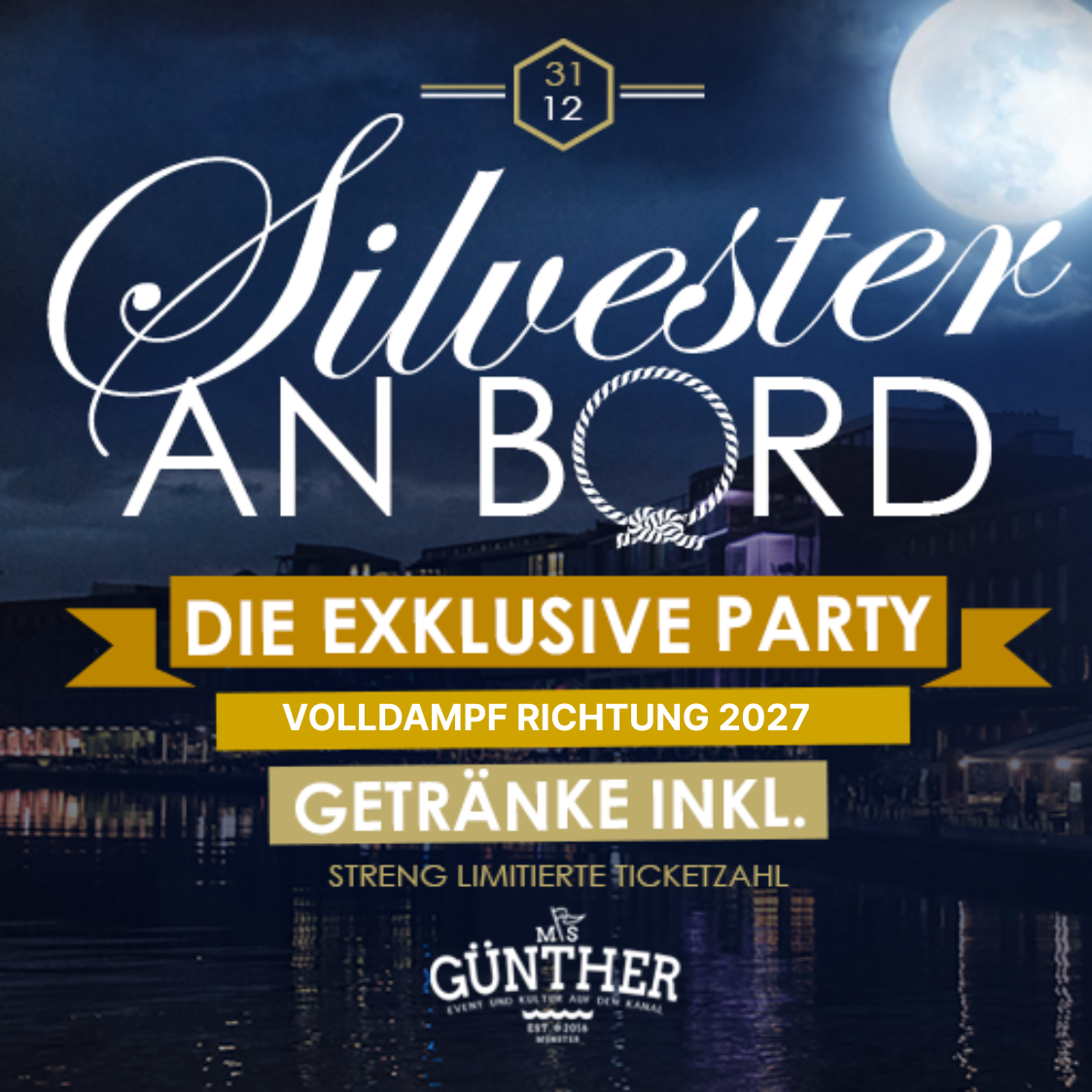 Silvester an Bord - Die exklusive Party